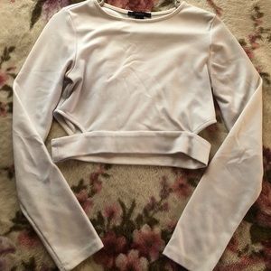 Cropped long sleeve shirt
